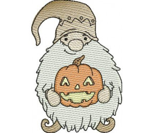 Stickdatei - Halloween Gnome 1 Kürbislaterne